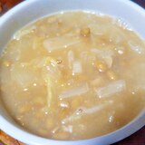 納豆&大根&白菜の味噌汁